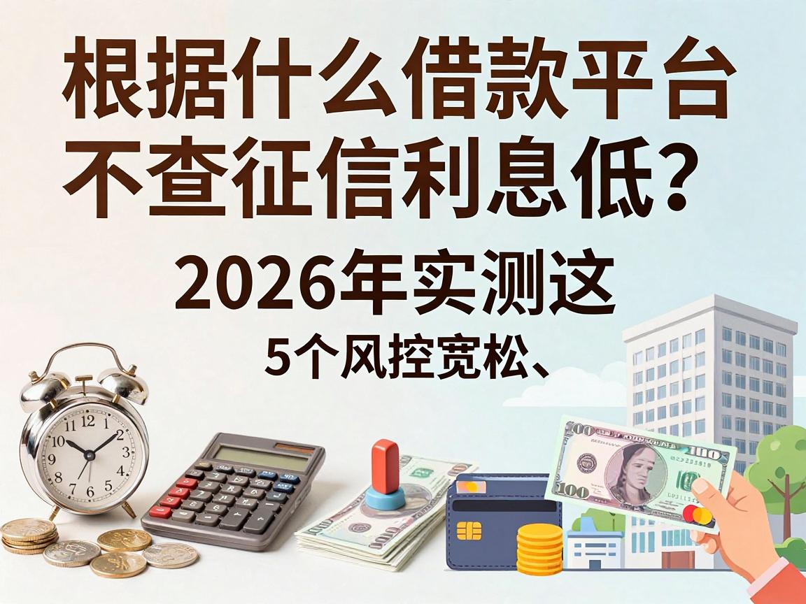 什么借款平台不查征信利息低？2026年实测这5个风控宽松、利息超划算的万元借款口子