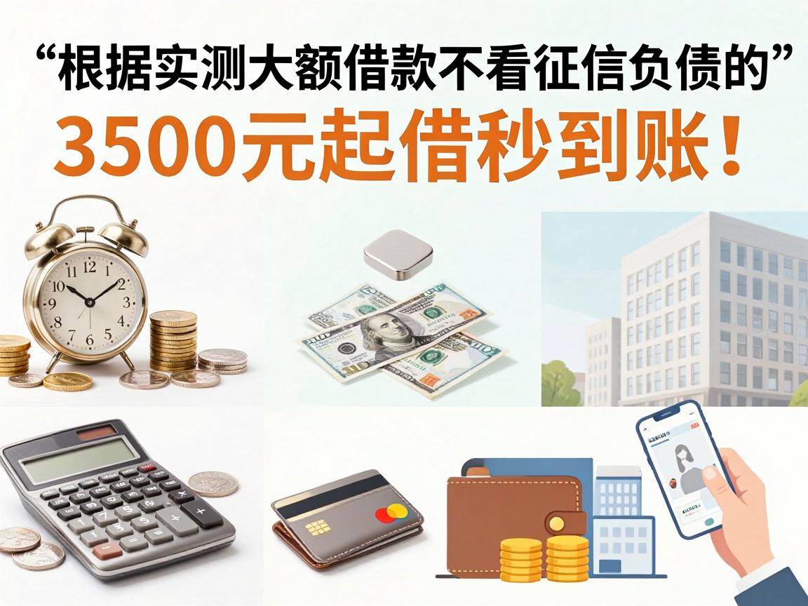 实测大额借款不看征信负债的5个平台，3500元起借秒到账！