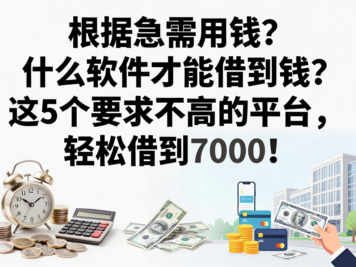 急需用钱？什么软件才能借到钱？这5个要求不高的平台，轻松借到7000！