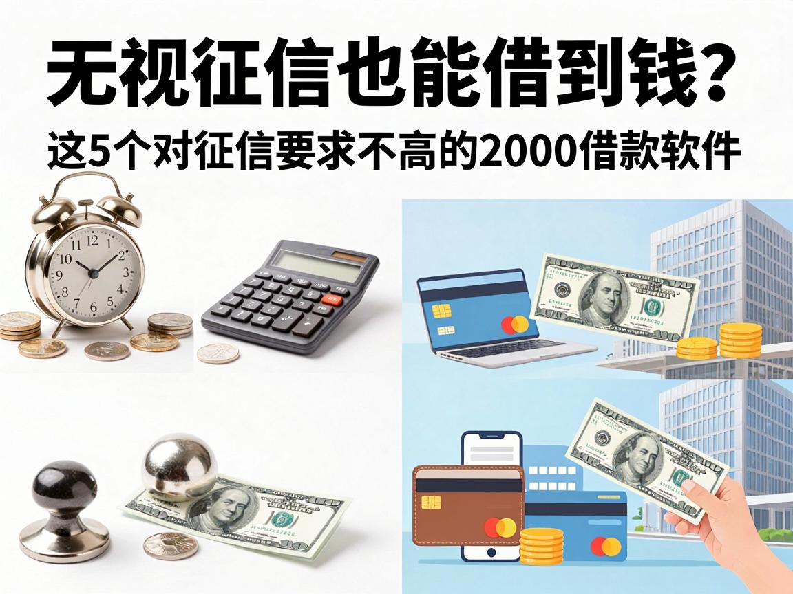 无视征信也能借到钱?这5个对征信要求不高的2000借款软件,用着真安心
