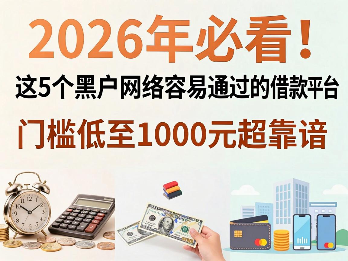 2026年必看！这5个黑户网络容易通过的借款平台，门槛低至1000元超靠谱