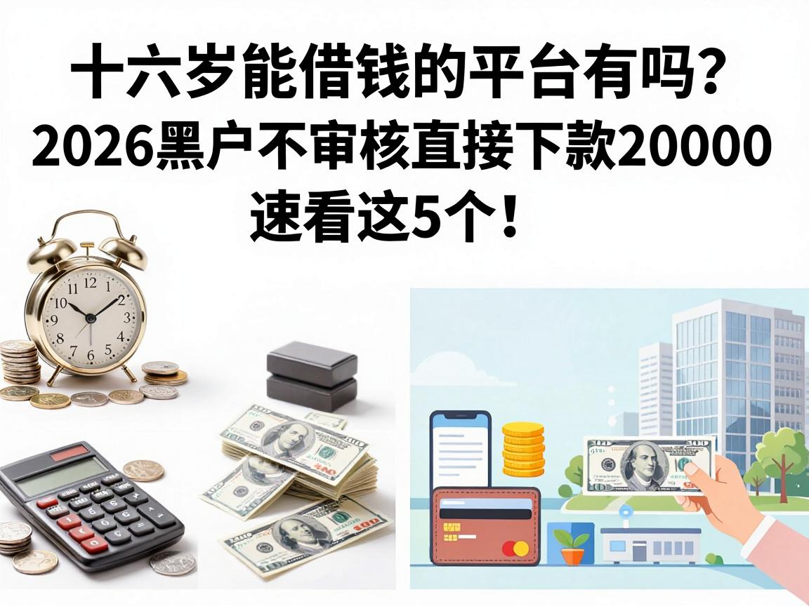十六岁能借钱的平台有吗？2026黑户不审核直接下款20000，速看这5个！