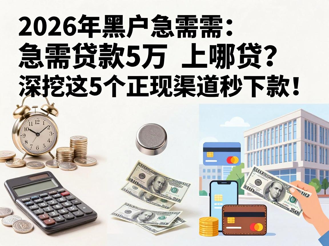 2026年黑户急需贷款5万上哪贷?深挖这5个正规渠道秒下款!