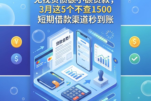 急用钱别愁!无视负债额小额贷款,3月这5个不查1500短期借款渠道秒到账