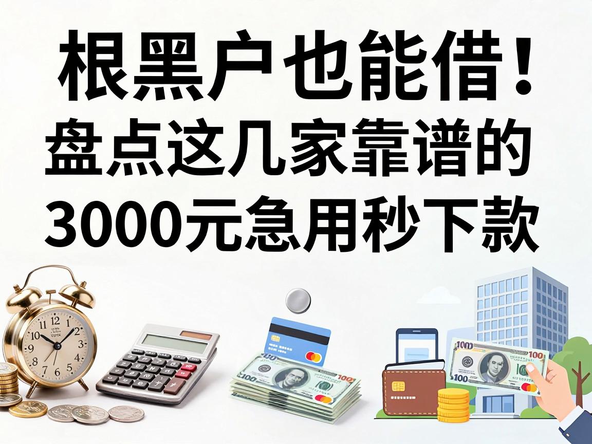 黑户也能借！盘点这几家靠谱的小型网贷平台，3000元急用秒下款