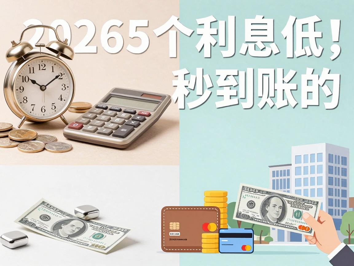 急需用钱别乱找！2026这5个利息低、秒到账的借钱软件真给力