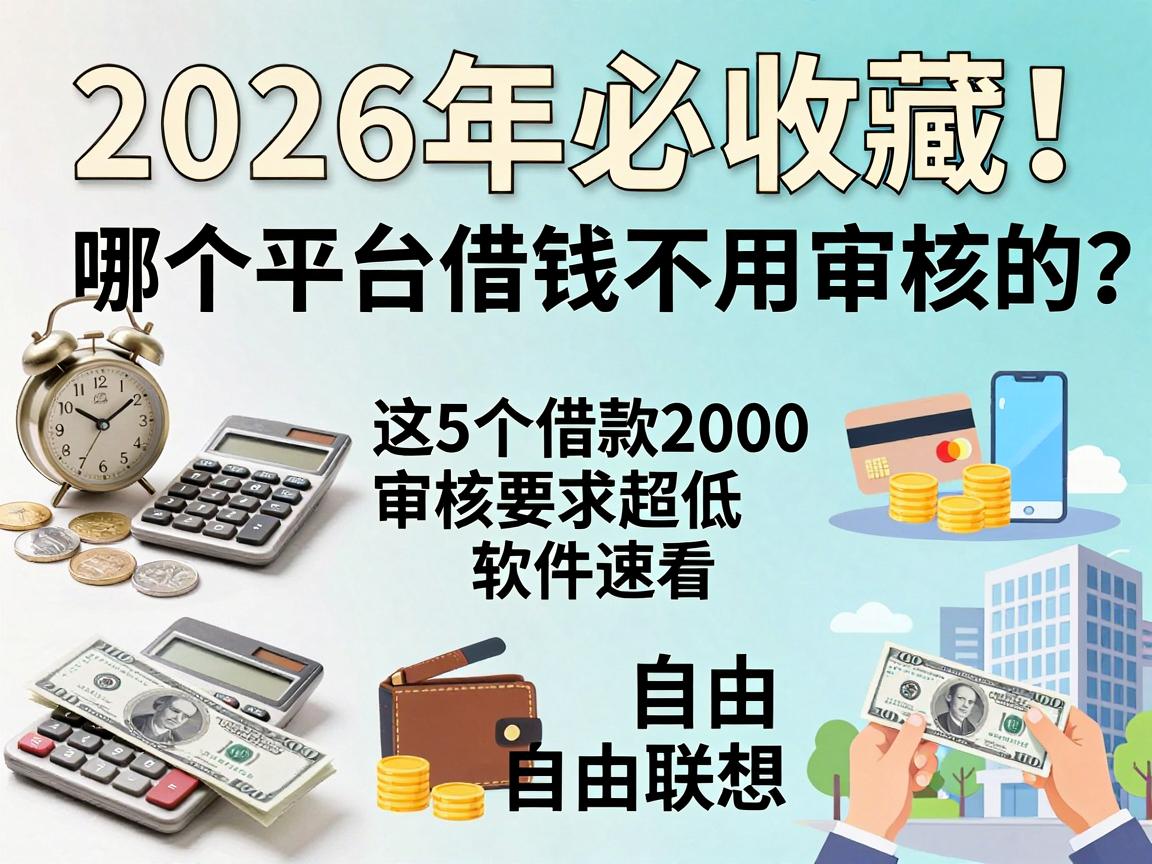 2026年必收藏!哪个平台借钱不用审核的?这5个借款2000审核要求超低软件速看