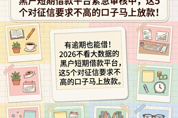 有逾期也能借!2026不看大数据的黑户短期借款平台紧急审核中,这5个对征信要求不高的口子马上放款