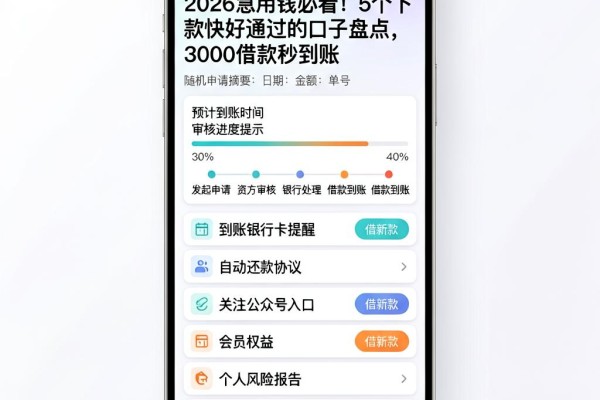 2026急用钱必看!5个下款快好通过的口子盘点,3000借款秒到账
