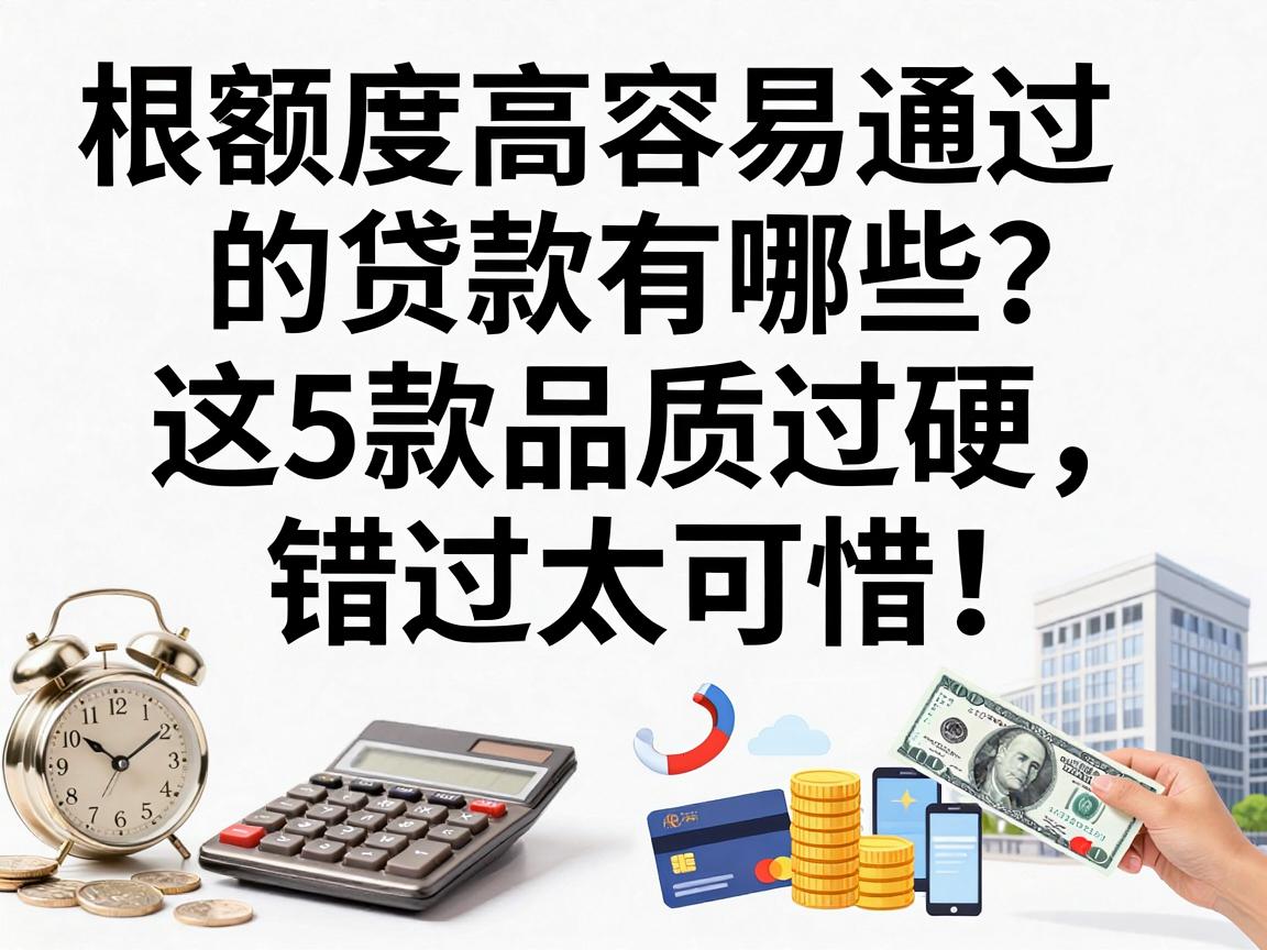 额度高容易通过的贷款有哪些？这5款品质过硬，错过太可惜！