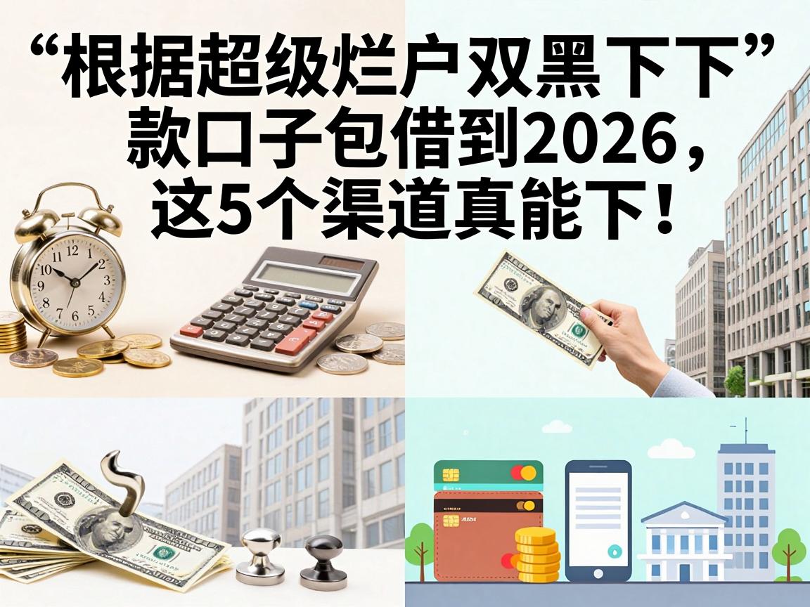 超级烂户双黑下款口子包借到2026，这5个渠道真能下！