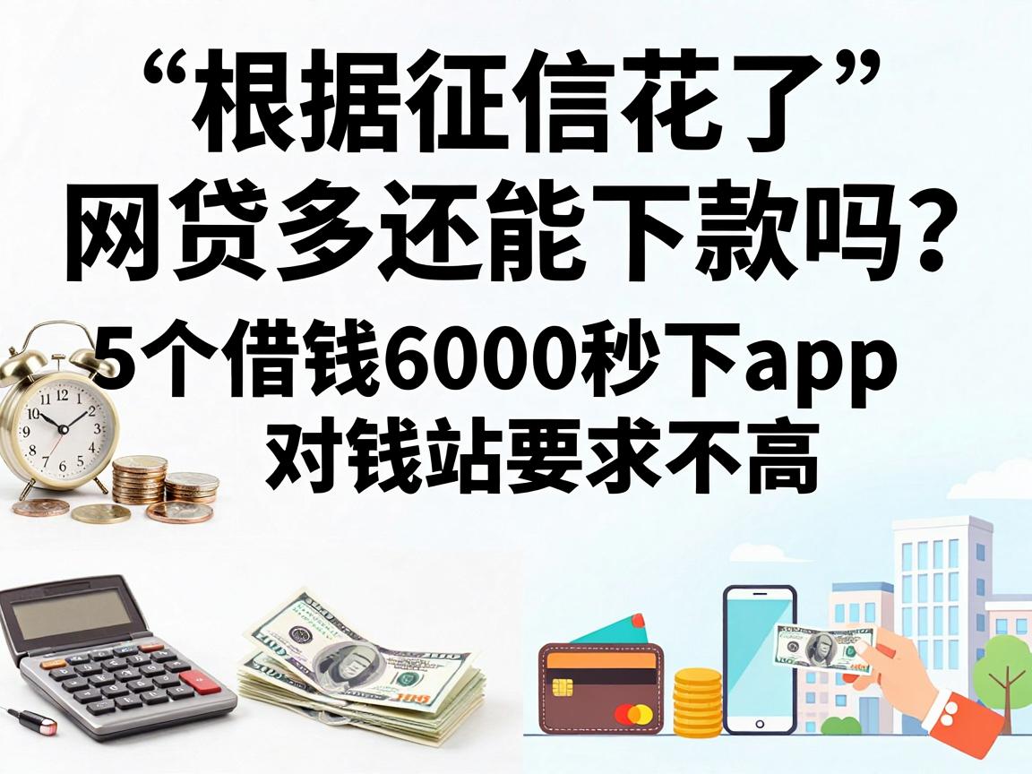 征信花了、网贷多还能下款吗？这5个借钱6000秒下App对钱站要求不高，通过率爆表！