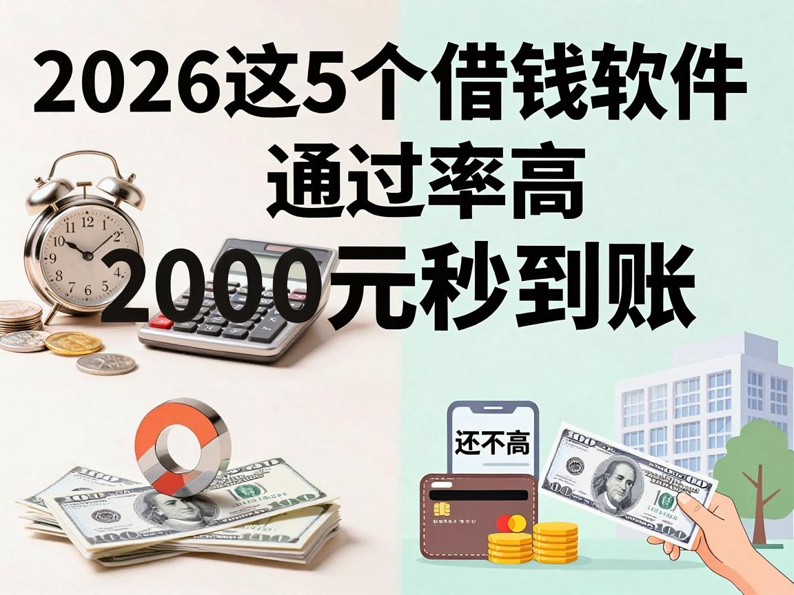 黑户专属！2026这5个借钱软件通过率高，2000元秒到账要求还不高