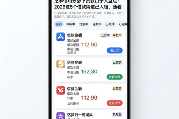 芝麻信用分必下贷款口子大盘点！2026这5个借款渠道已入档，速看