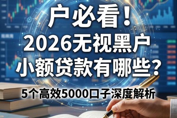黑户必看!2026无视黑户的小额贷款有哪些?5个高效5000口子深度解析