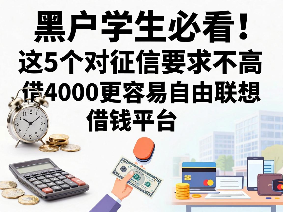 黑户学生必看!这5个对征信要求不高的借钱平台,借4000更容易