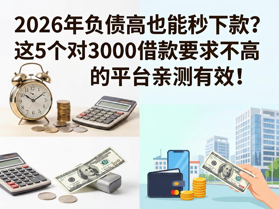 2026年负债高也能秒下款？这5个对3000借款要求不高的平台亲测有效！