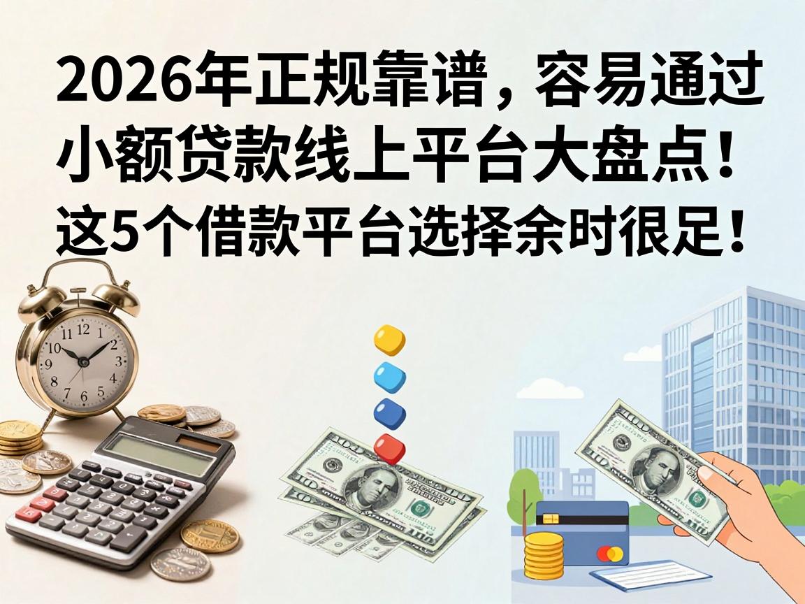 2026年正规靠谱、容易通过的小额贷款线上平台大盘点!这5个借款平台选择余地很足!
