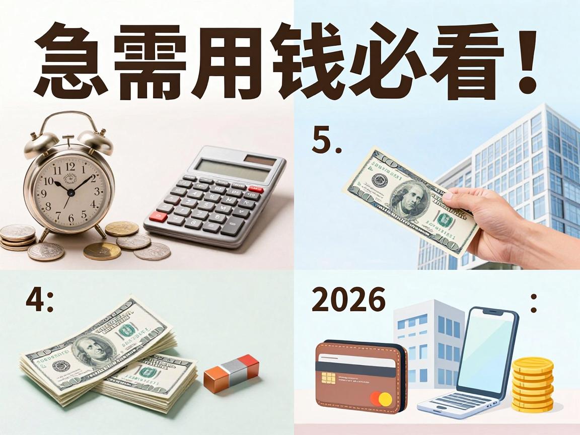 急需用钱必看！5个对资质要求不高的可直接借款的app，2026年到账技巧全解析