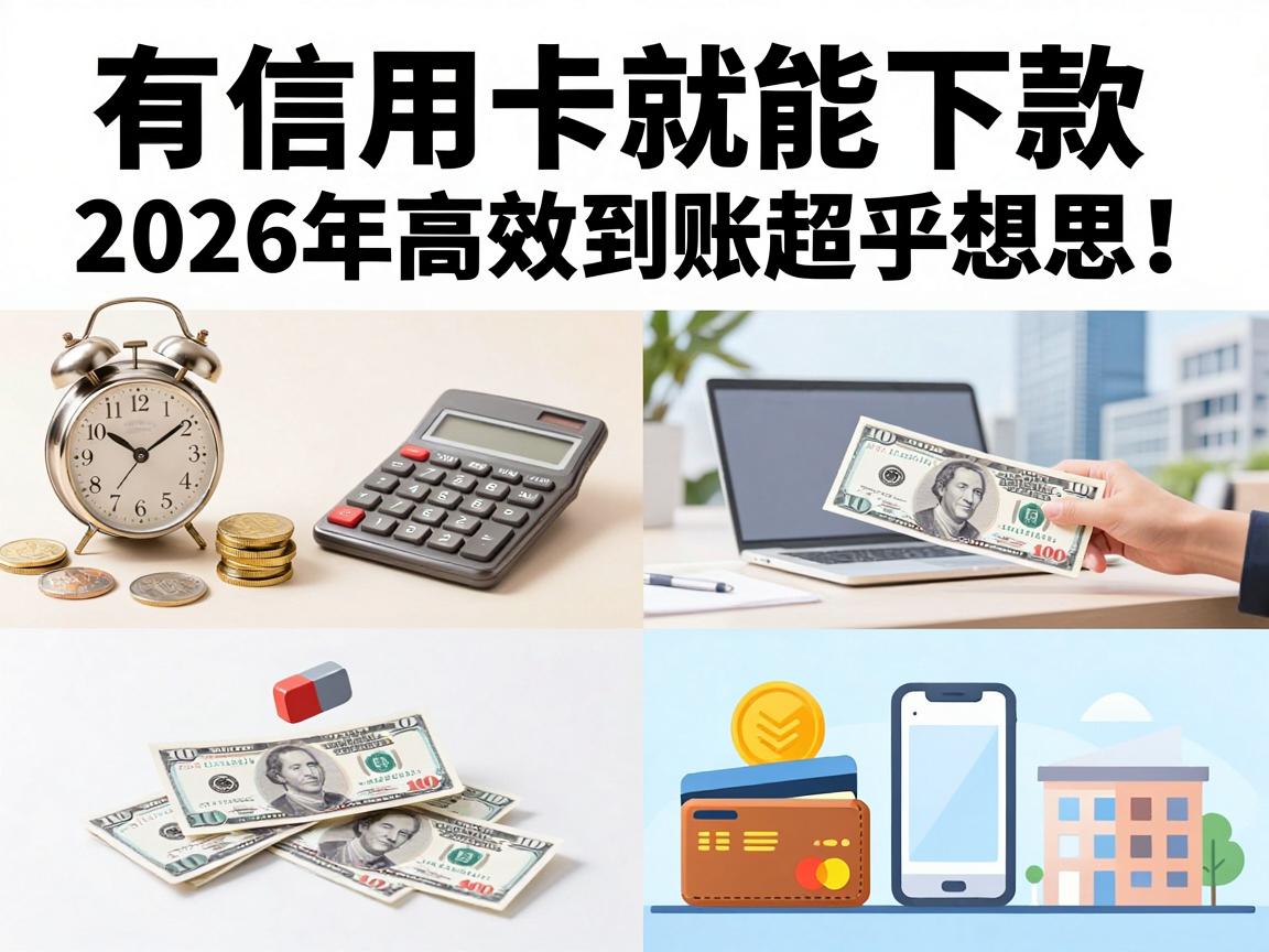 有信用卡就能下款的网贷软件盘点，2026年高效到账超乎想象！
