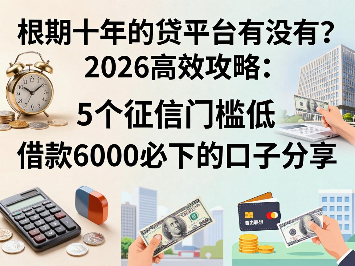 分期十年的贷款平台有没有？2026高效攻略：5个征信门槛低、借款6000必下的口子分享