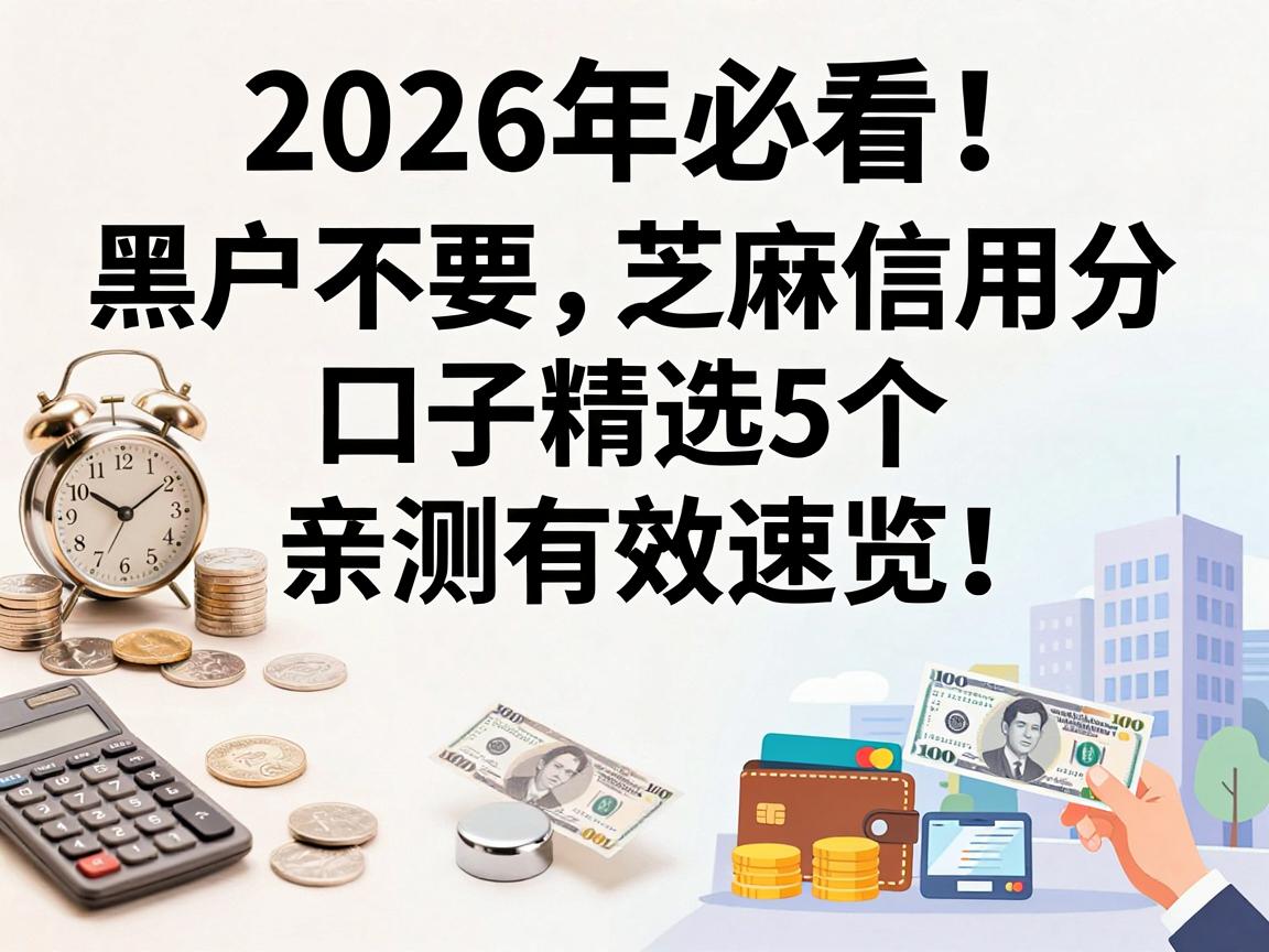 2026年必看！黑户不要芝麻信用分口子精选5个，亲测有效速览！