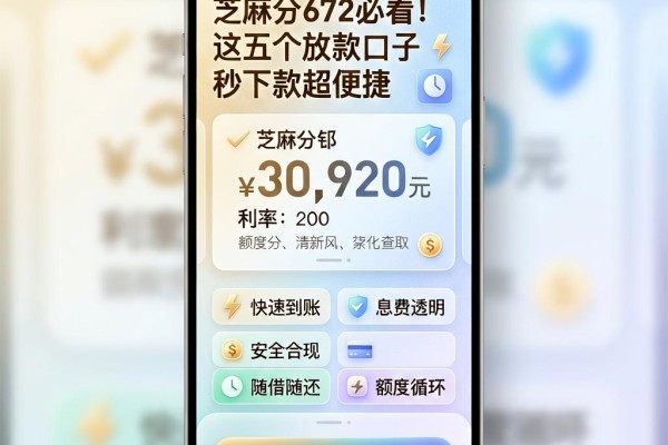 芝麻分672必看!这五个放款口子秒下款超便捷