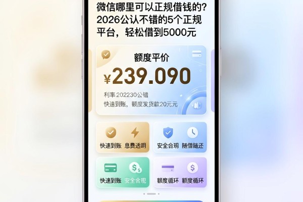 微信哪里可以正规借钱的?2026公认不错的5个正规平台,轻松借到5000元