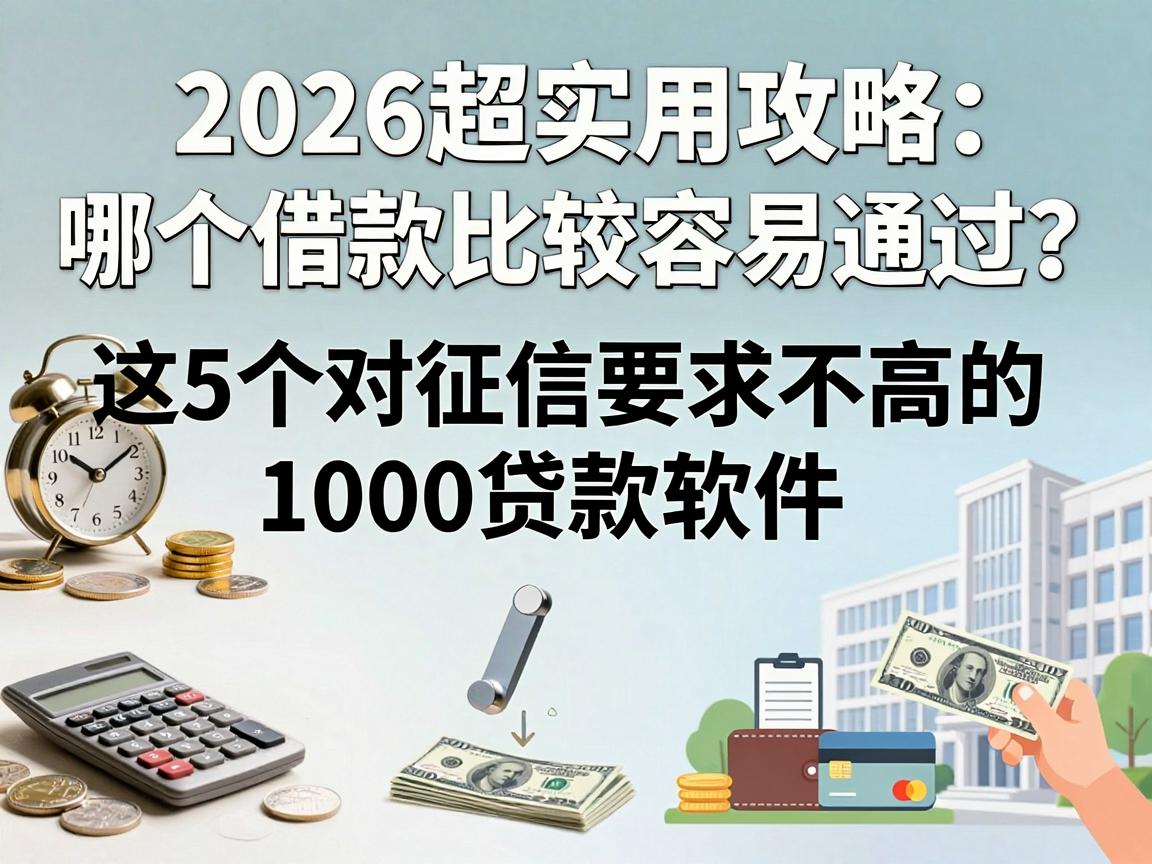 2026超实用攻略:哪个借款app比较容易通过?这5个对征信要求不高的1000贷款软件速看