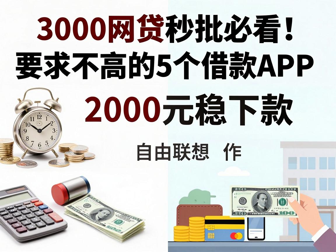 3000网贷秒批必看!要求不高的5个借款APP,2000元稳下款