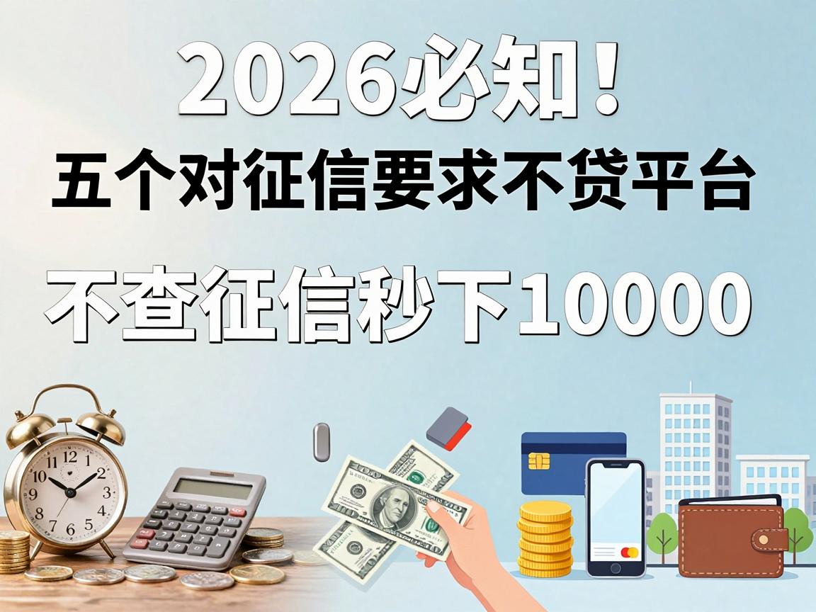 2026必知！这五个对征信要求不高的网贷平台，不查征信秒下10000
