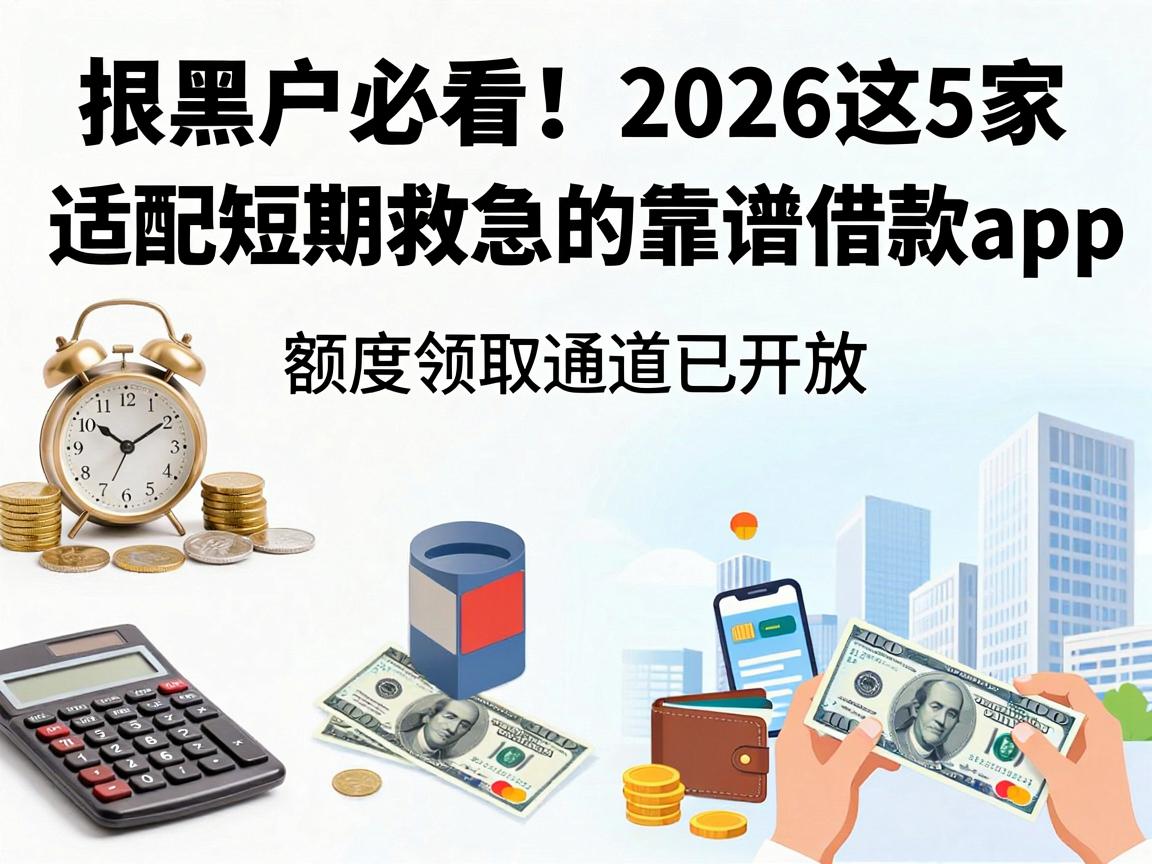 黑户必看!2026这5家适配短期救急的靠谱借款App,额度领取通道已开放