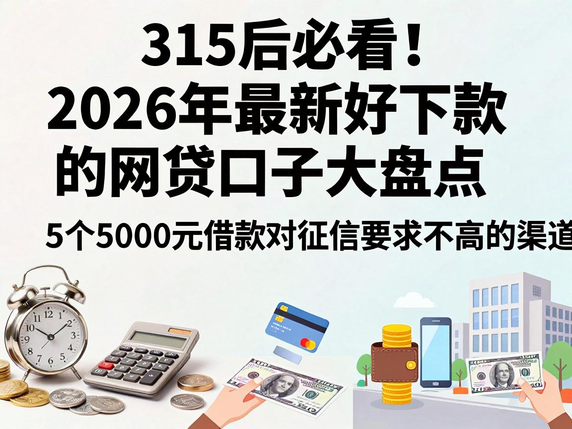 315后必看！2026年最新好下款的网贷口子大盘点，附5个5000元借款对征信要求不高的渠道
