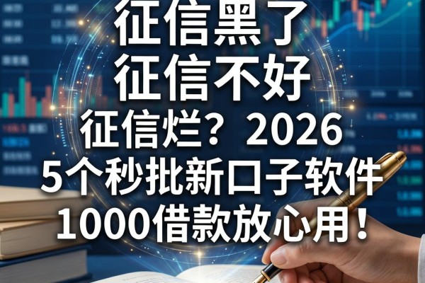 征信黑了、征信不好、征信烂?2026这5个秒批新口子软件,1000借款放心用!