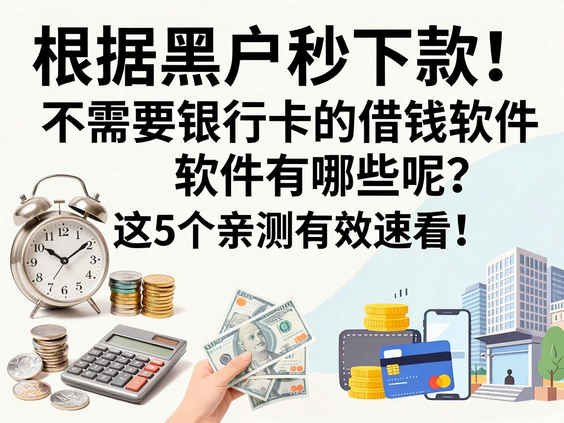 黑户秒下款！不需要银行卡的借钱软件有哪些呢？这5个亲测有效速看！