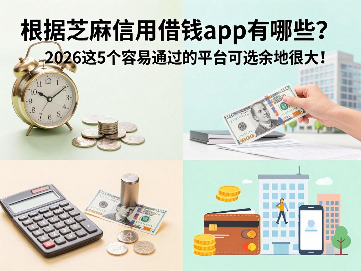 芝麻信用借钱app有哪些?2026这5个容易通过的平台可选余地很大!