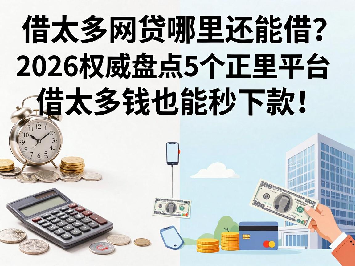借太多网贷哪里还能借？2026权威盘点5个正规平台，借太多钱也能秒下款！