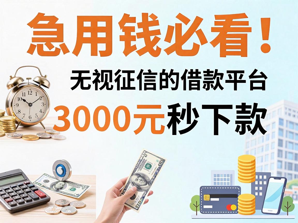 急用钱必看!盘点5个容易申请、无视征信的借款平台,3000元秒下款超便捷