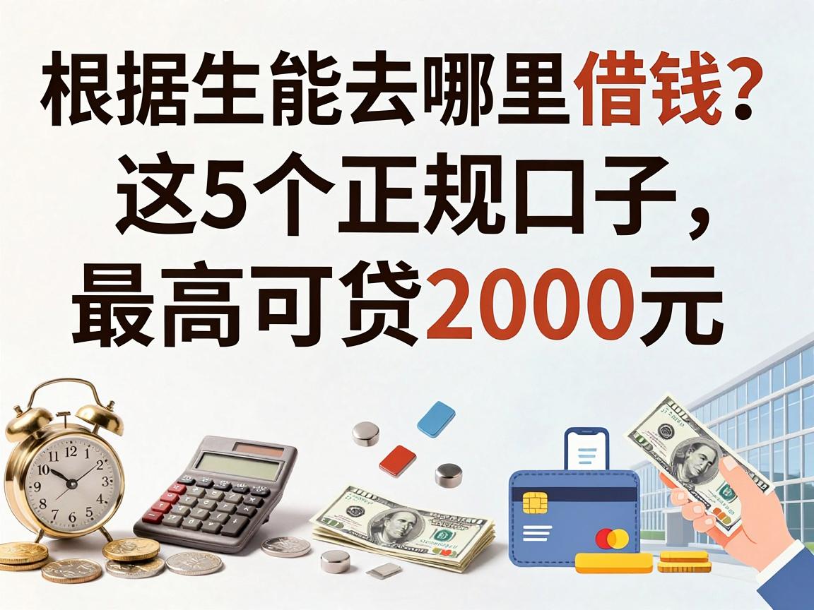 学生能去哪里借钱？这5个正规口子，最高可贷2000元