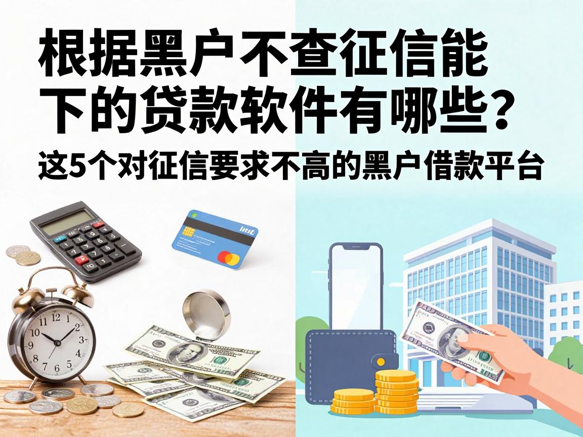 黑户不查征信能下的贷款软件有哪些？这5个对征信要求不高的黑户借款平台速看
