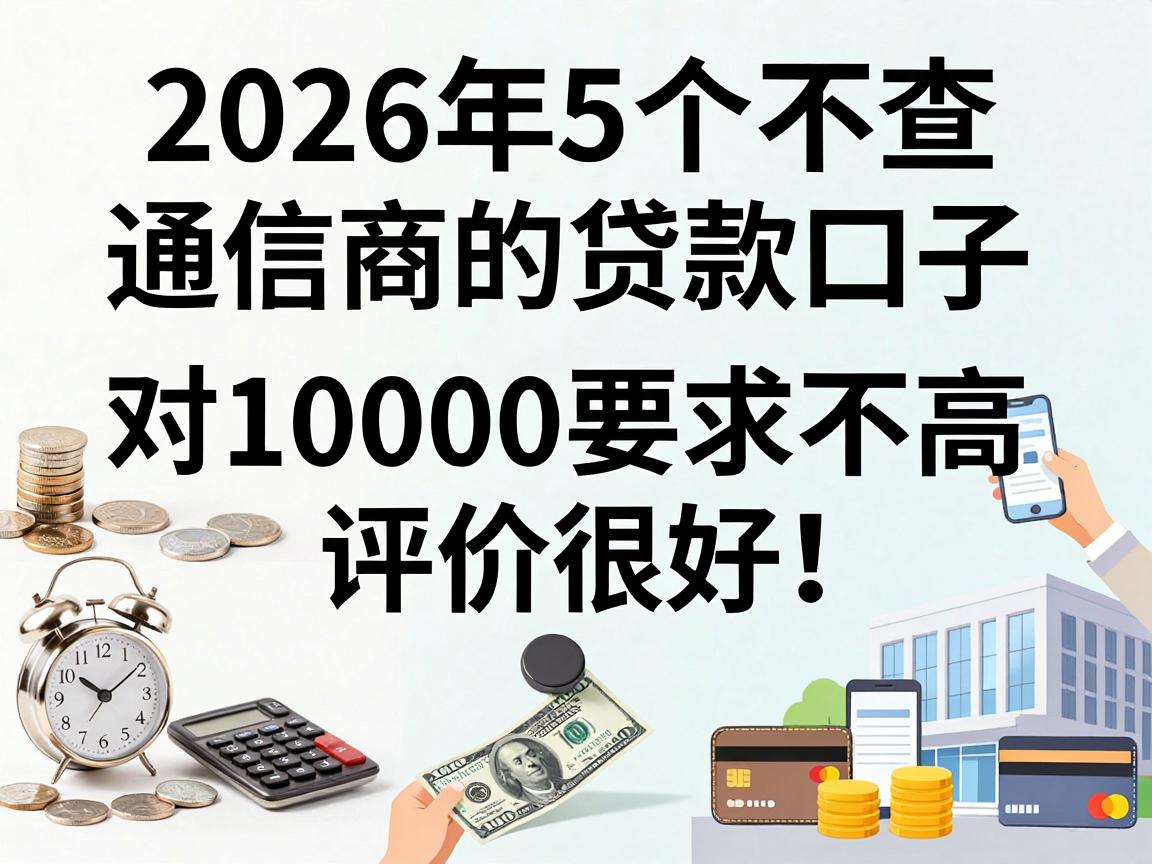 老行家速贷经验分享：2026年5个不查通信商的贷款口子，对10000要求不高且评价很好！