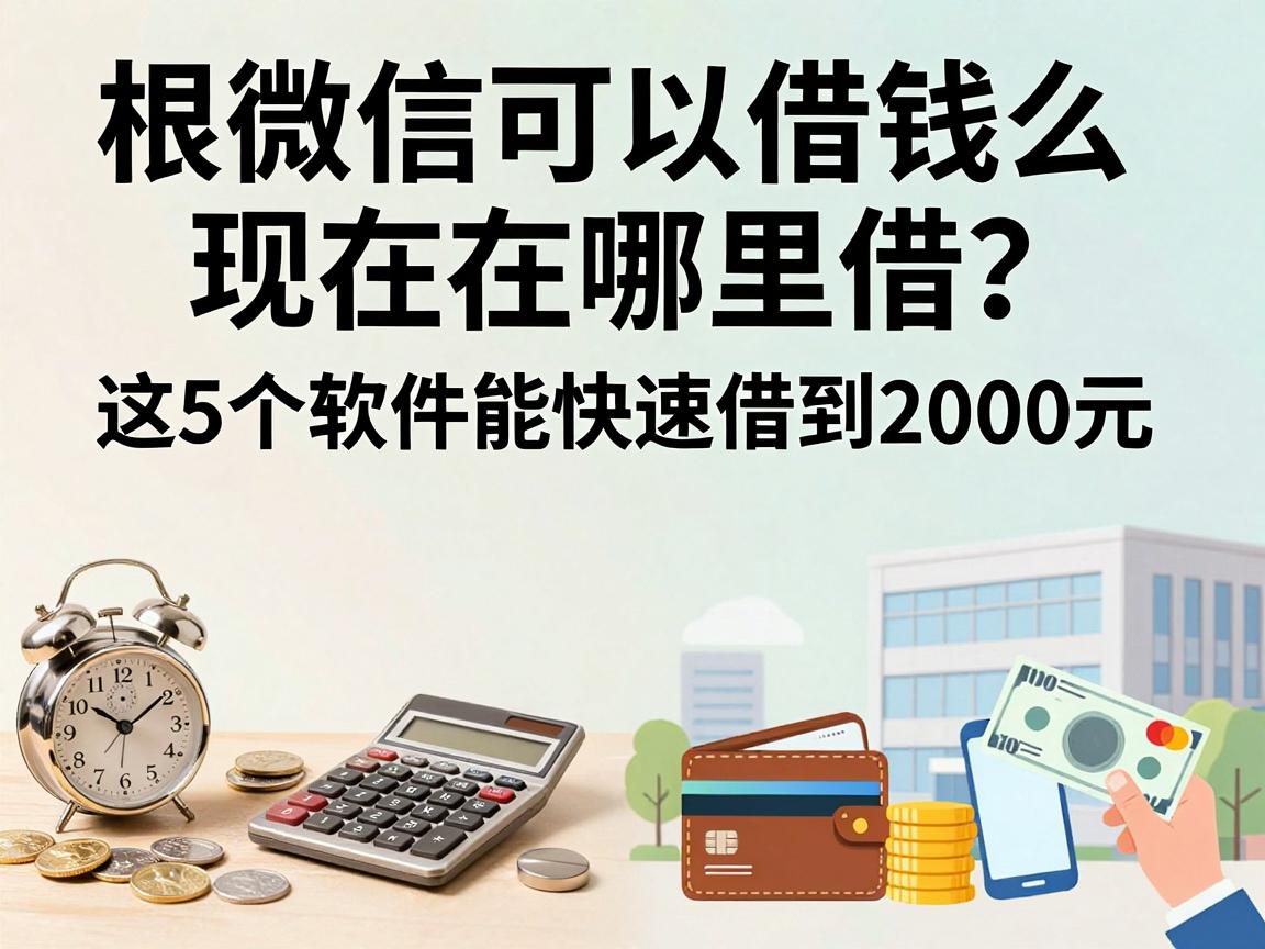 微信可以借钱么现在在哪里借？这5个软件能快速借到2000元