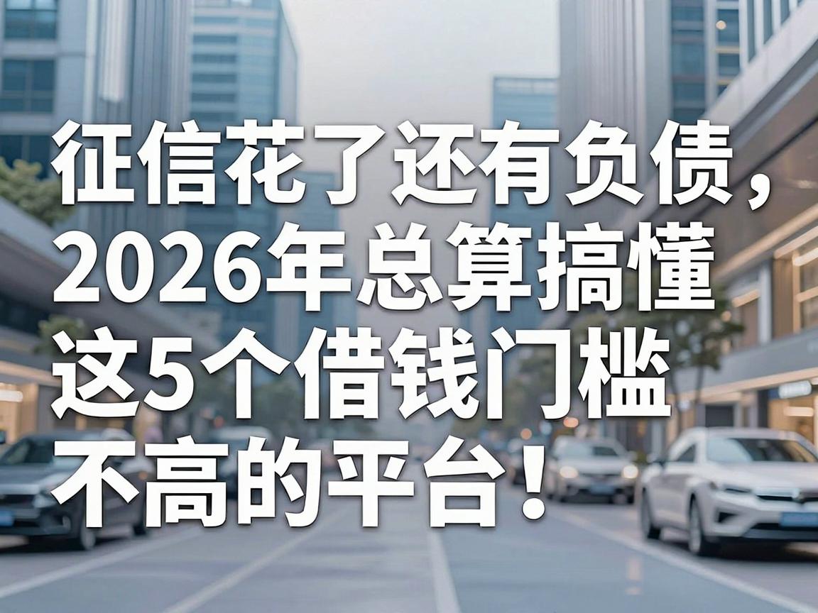 征信花了还有负债，2026年总算搞懂这5个借钱门槛不高的平台！