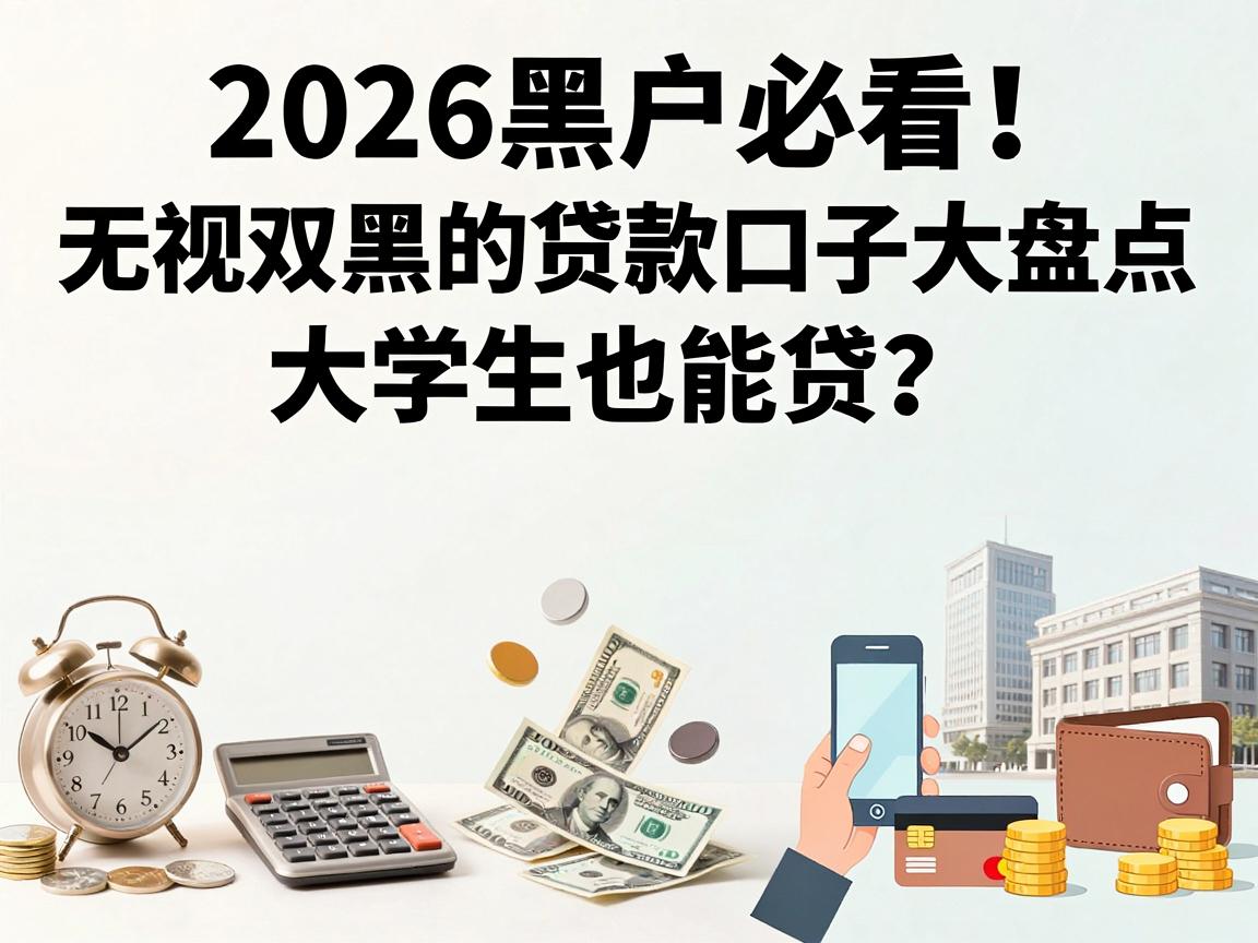 2026黑户必看！无视双黑的贷款口子大盘点，大学生也能贷？