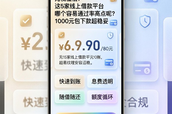 无视征信！这5家线上借款平台哪个容易通过率高点呢？1000元包下款超稳妥