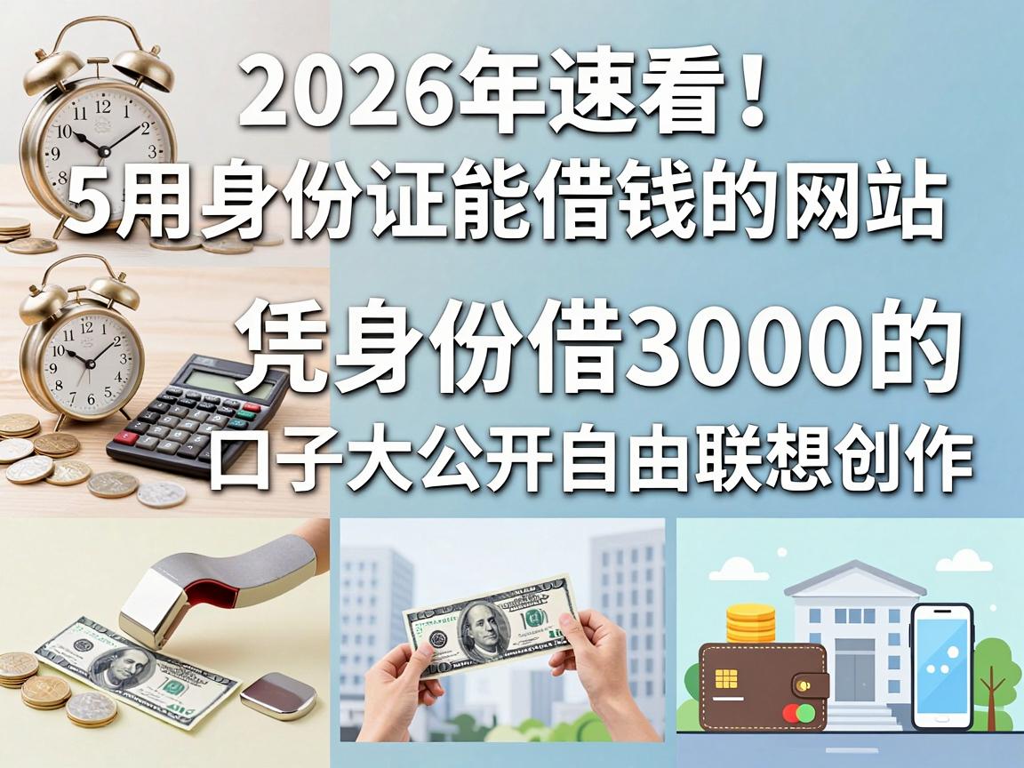 2026年速看！这5个用身份证能借钱的网站，凭身份证轻松借3000的口子大公开