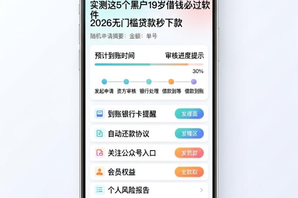 实测这5个黑户19岁借钱必过软件,2026无门槛贷款秒下款