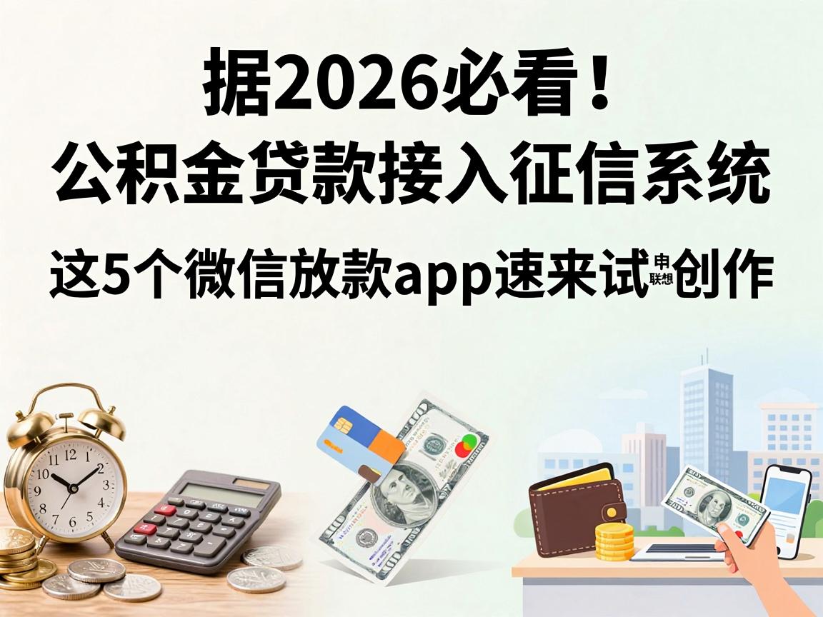 2026必看！公积金贷款接入征信系统，这5个微信放款App速来试申