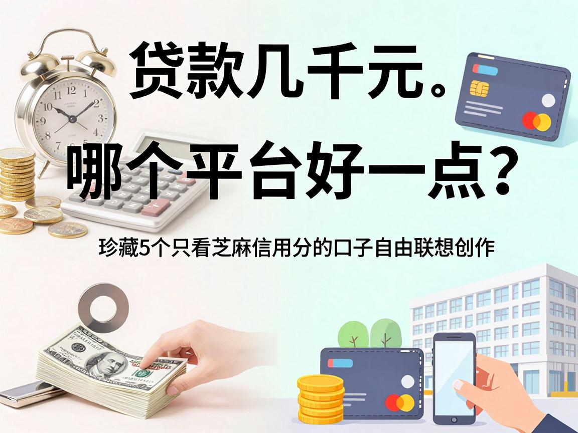 速领攻略！贷款几千元哪个平台好一点？珍藏5个只看芝麻信用分的口子