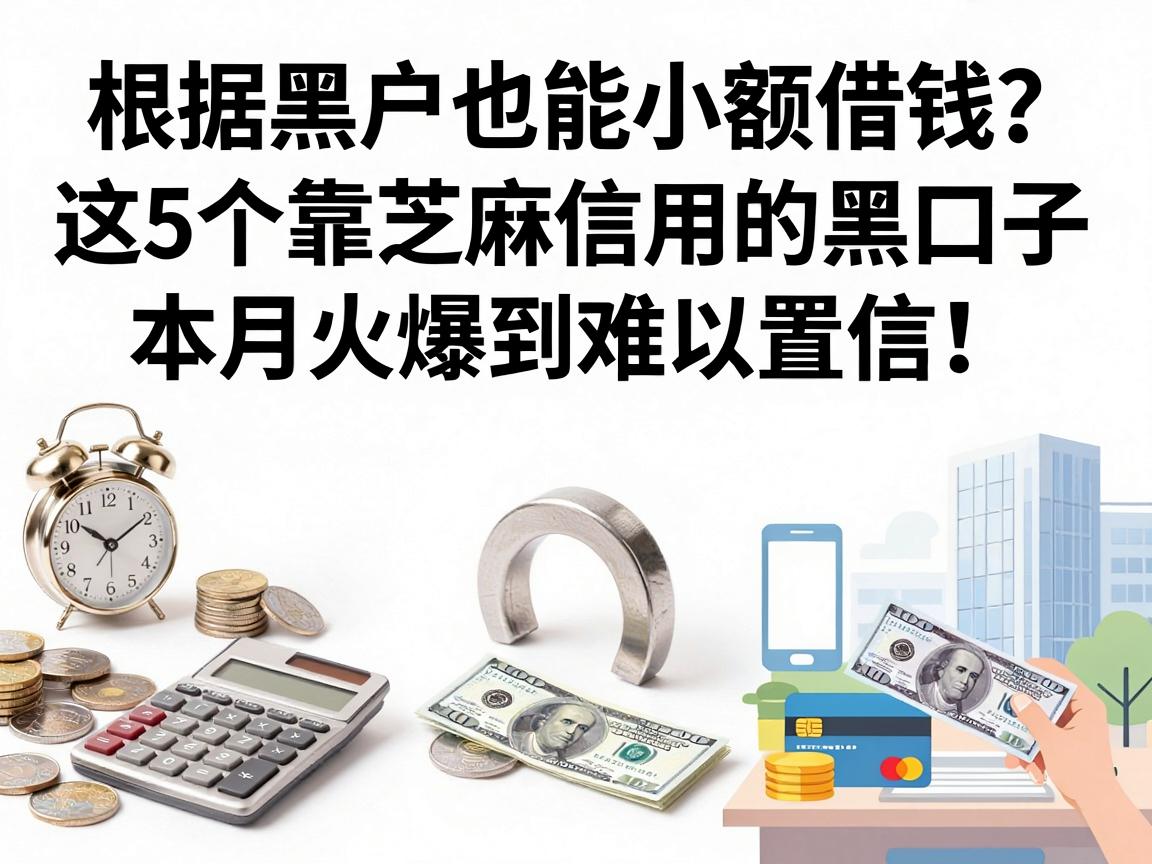 黑户也能小额借钱?这5个靠芝麻信用的黑口子本月火爆到难以置信!